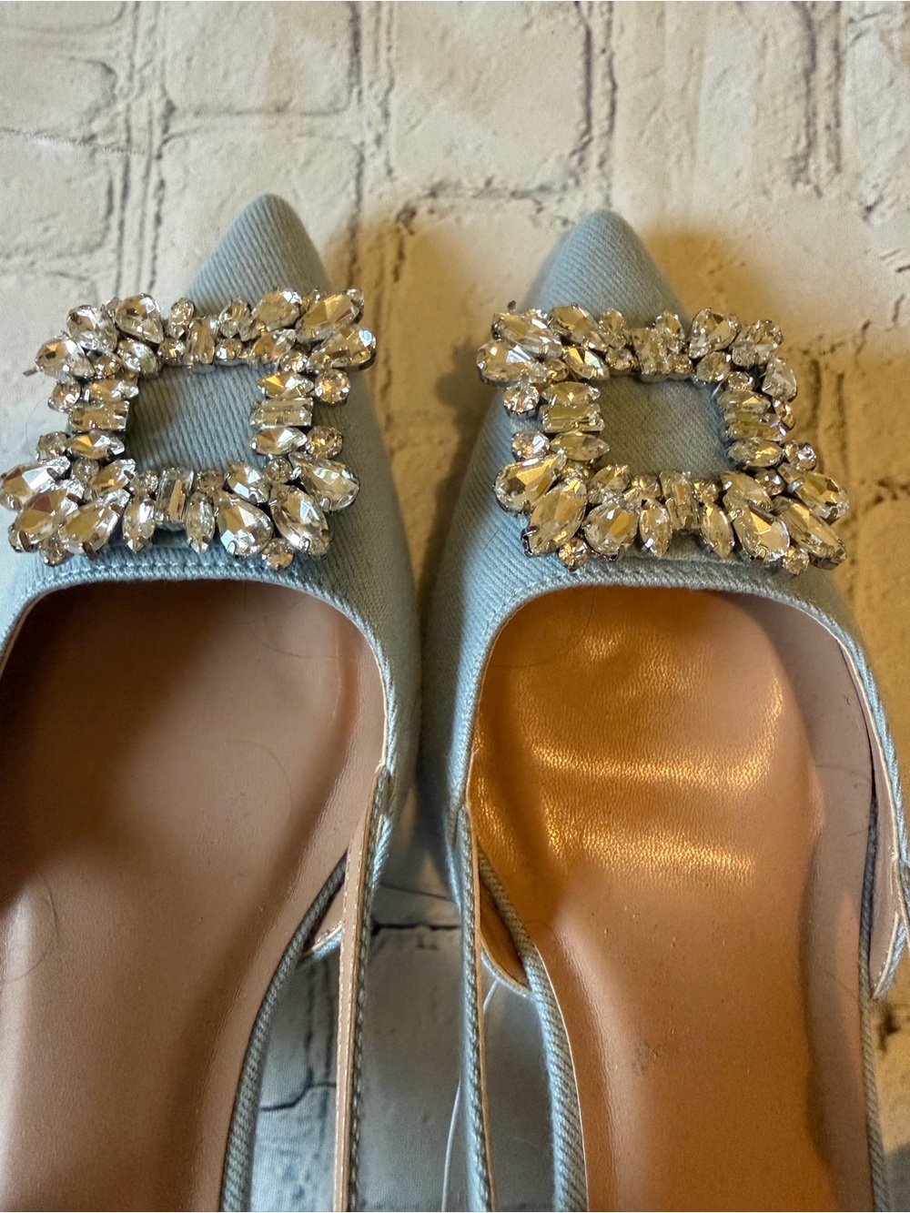 a new day Light Blue Jeweled Pointed heel - Picture 3 of 8